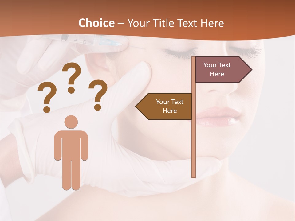 Clear Syringe Caucasian PowerPoint Template