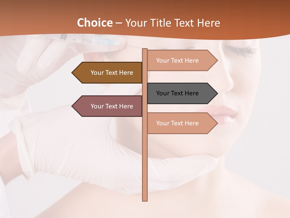 Clear Syringe Caucasian PowerPoint Template