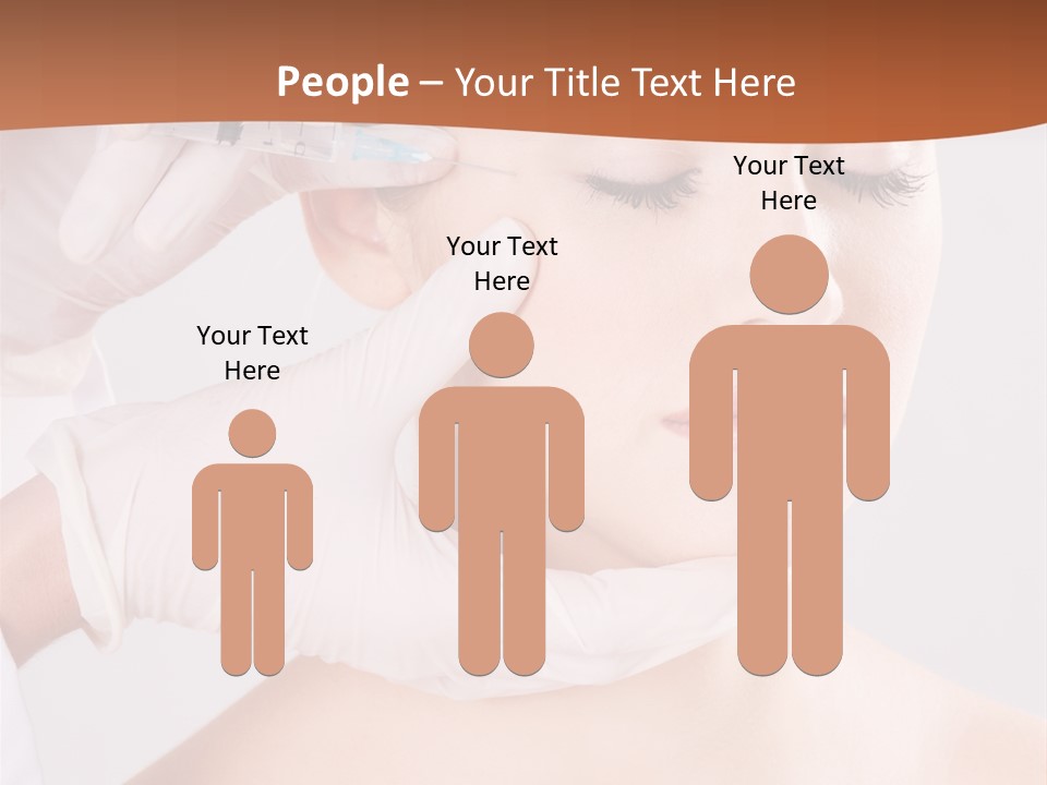 Clear Syringe Caucasian PowerPoint Template
