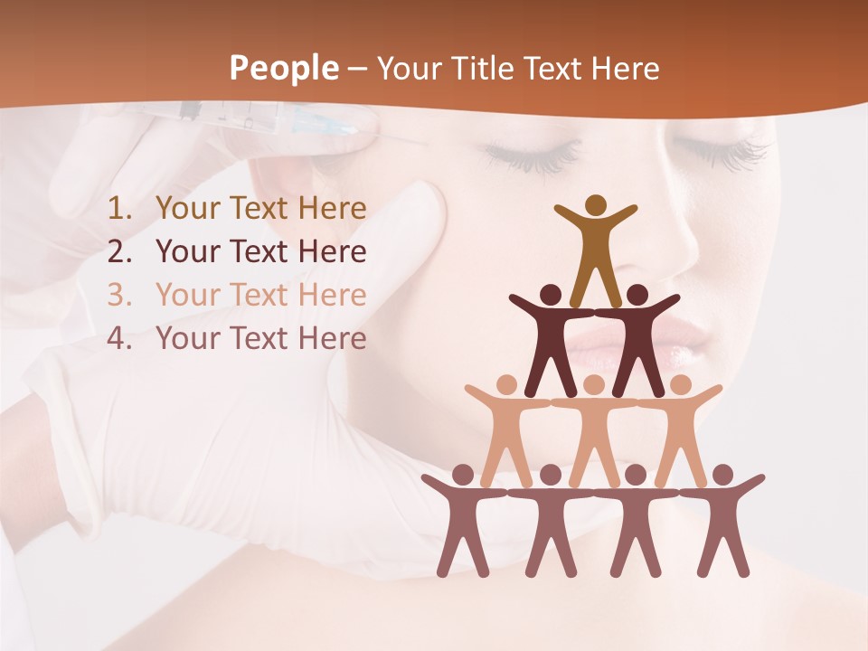 Clear Syringe Caucasian PowerPoint Template