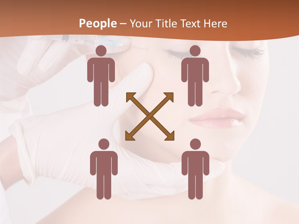 Clear Syringe Caucasian PowerPoint Template