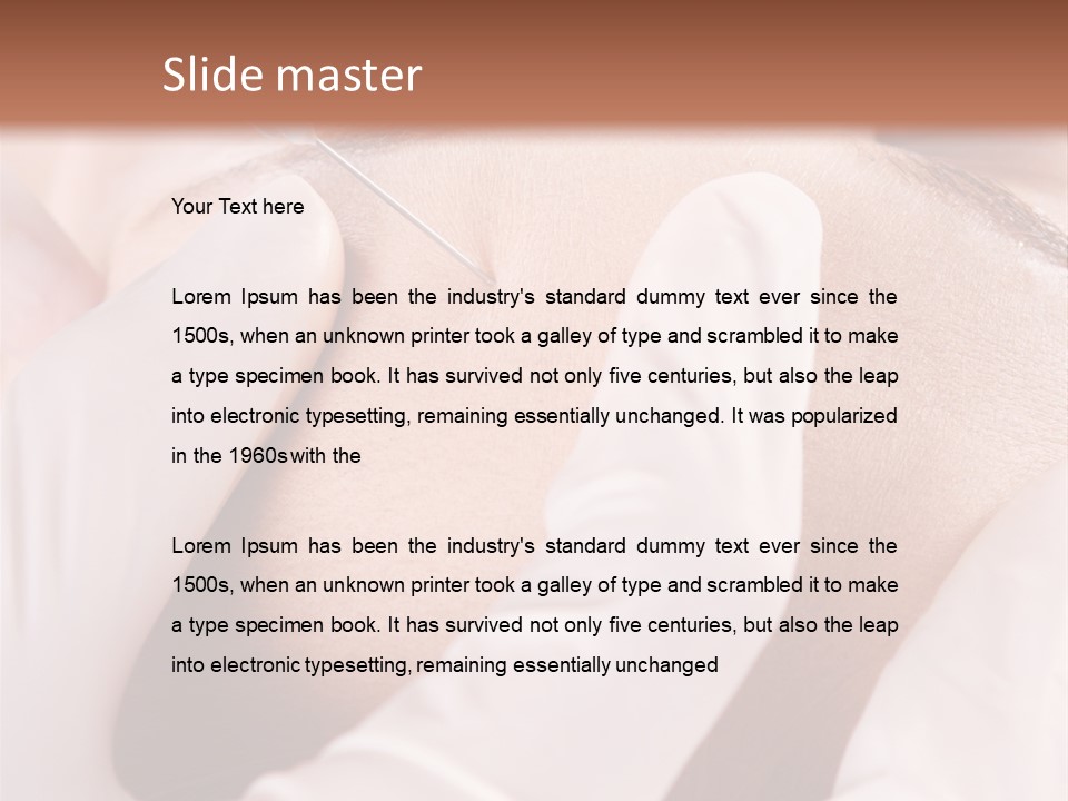 Eyebrow One Girl PowerPoint Template