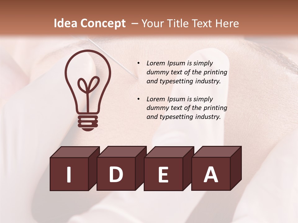 Eyebrow One Girl PowerPoint Template