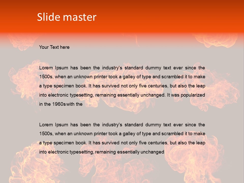 Blaze Beautiful Fiery PowerPoint Template