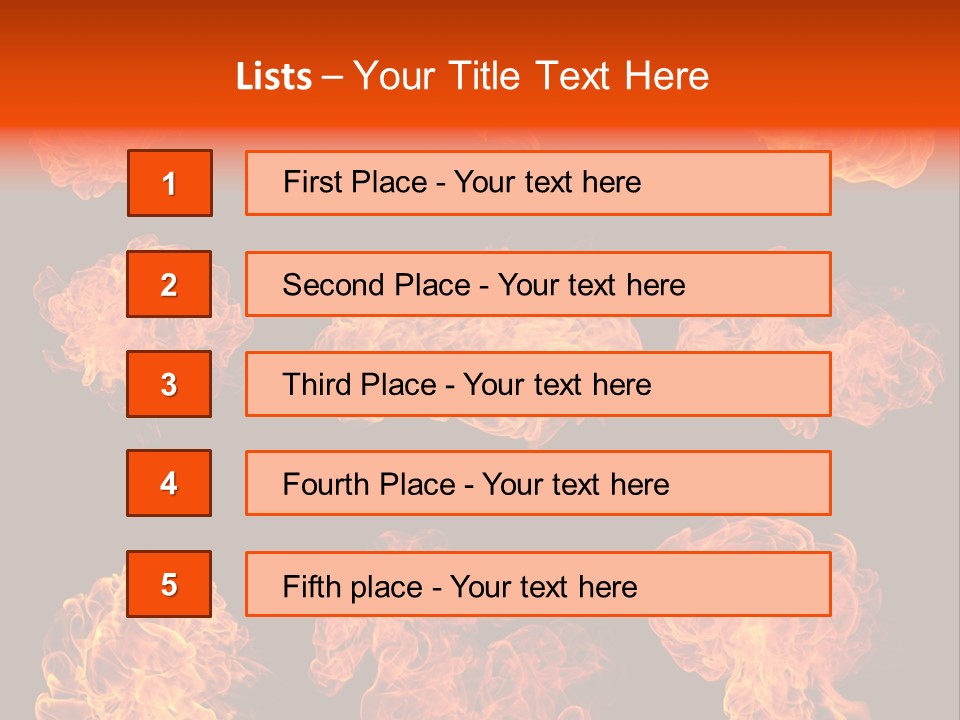Blaze Beautiful Fiery PowerPoint Template