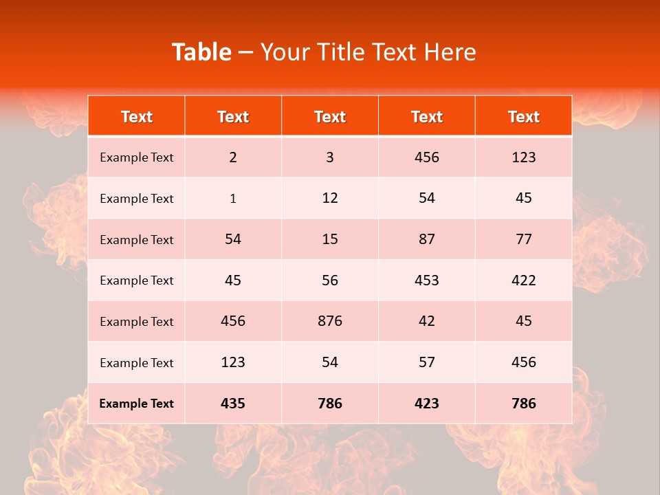Blaze Beautiful Fiery PowerPoint Template