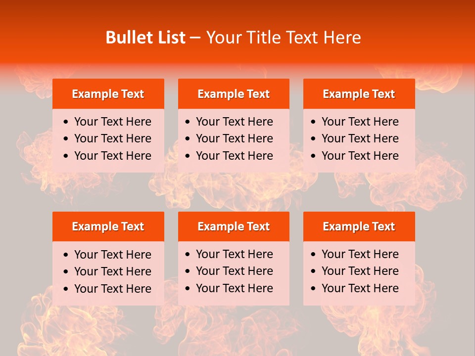 Blaze Beautiful Fiery PowerPoint Template