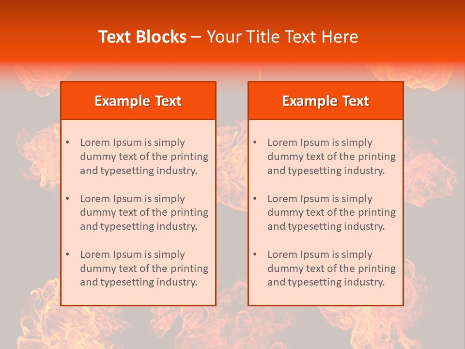 Blaze Beautiful Fiery PowerPoint Template