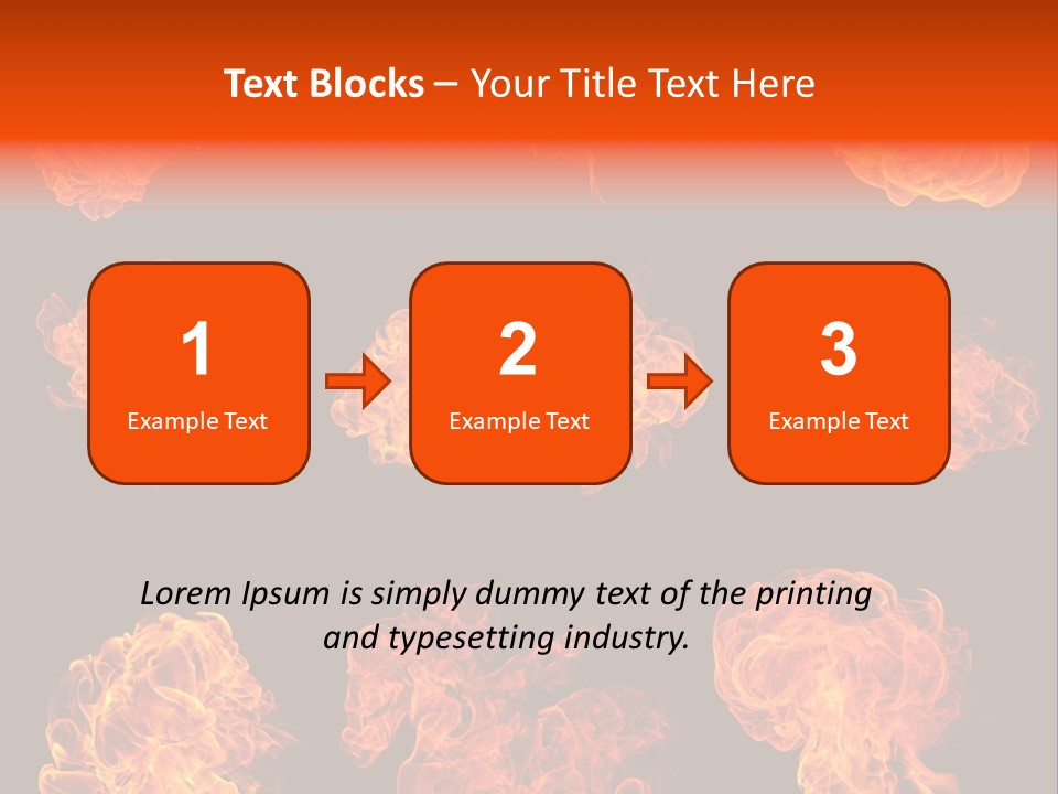 Blaze Beautiful Fiery PowerPoint Template