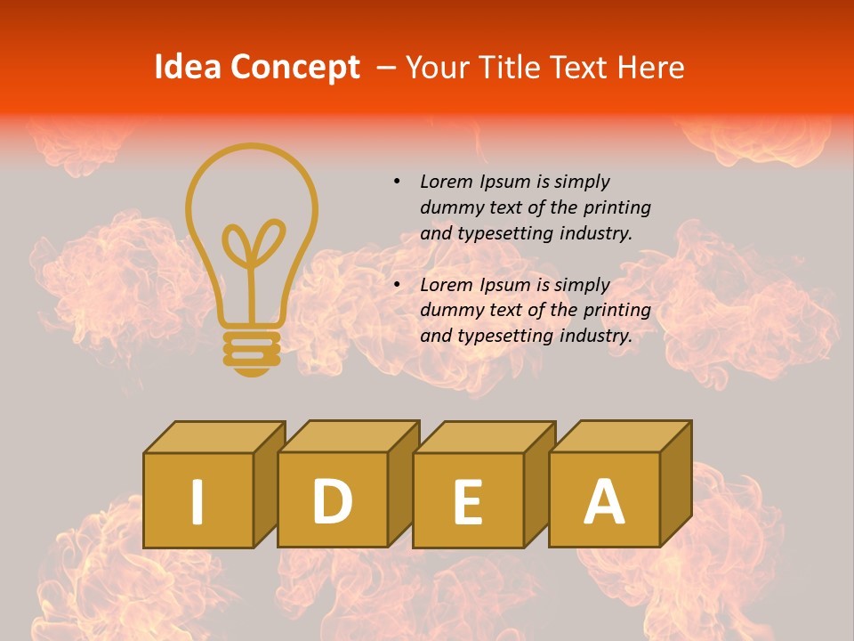 Blaze Beautiful Fiery PowerPoint Template