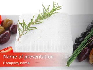 Violet Gourmet Block PowerPoint Template