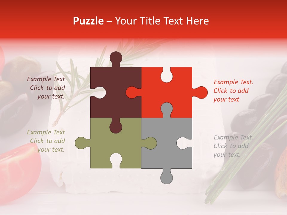 Violet Gourmet Block PowerPoint Template