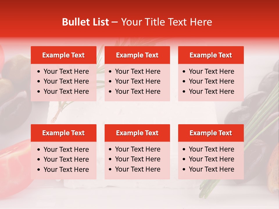 Violet Gourmet Block PowerPoint Template