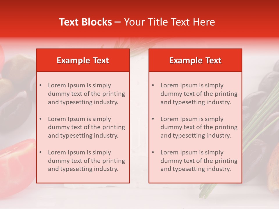 Violet Gourmet Block PowerPoint Template
