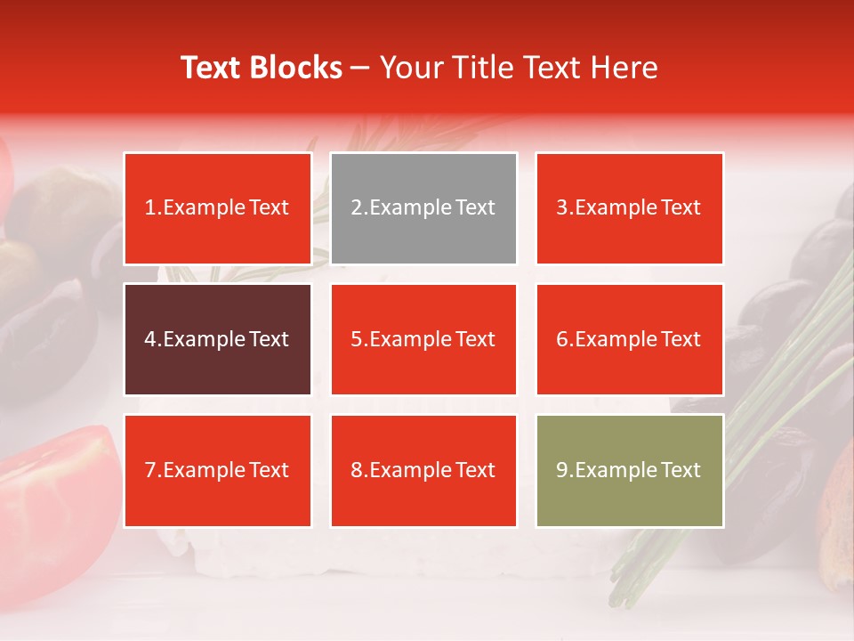 Violet Gourmet Block PowerPoint Template