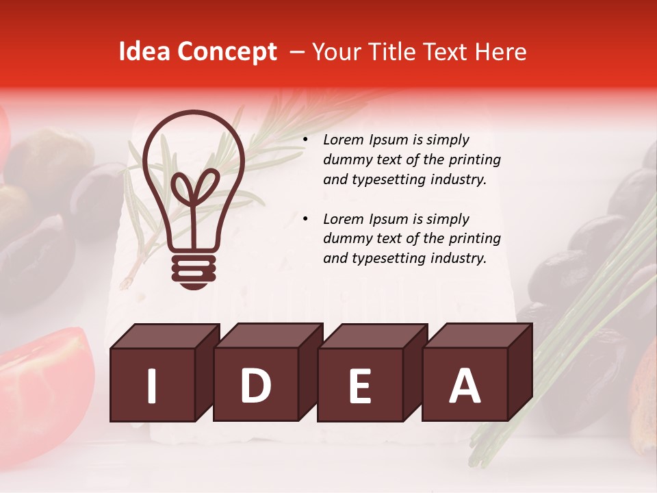 Violet Gourmet Block PowerPoint Template