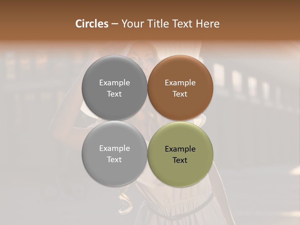 Headwear Female Street PowerPoint Template