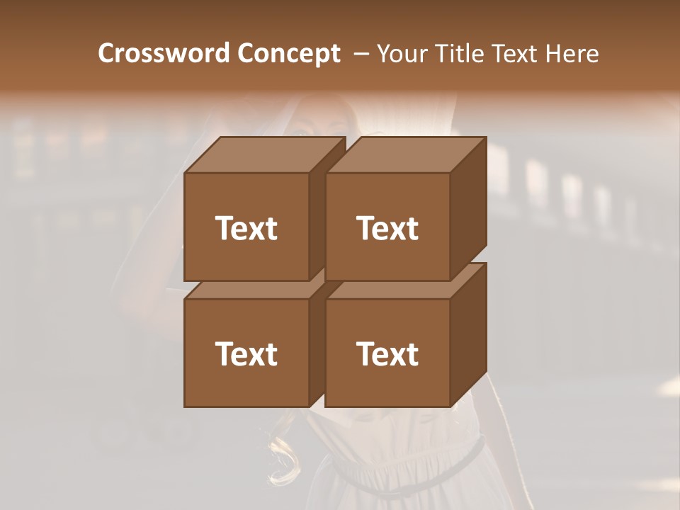 Headwear Female Street PowerPoint Template