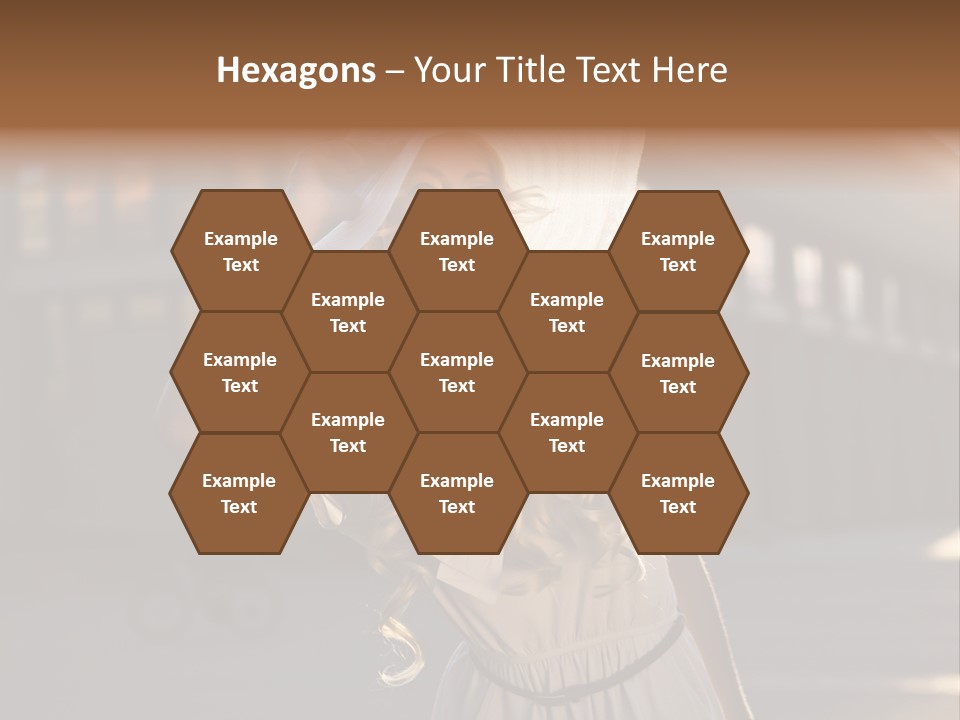 Headwear Female Street PowerPoint Template