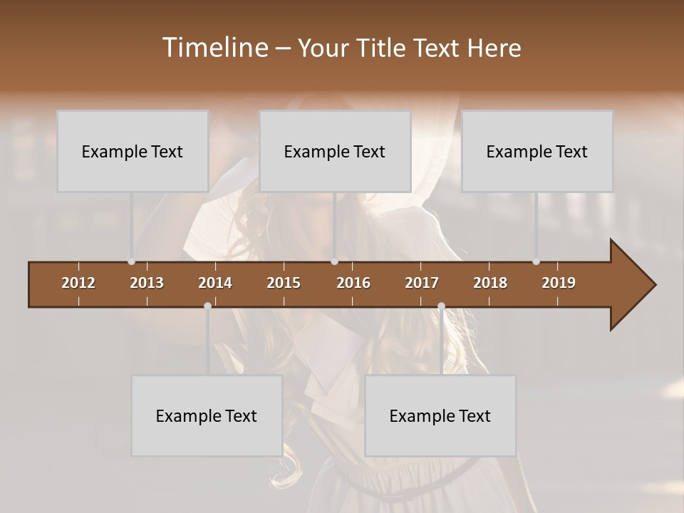 Headwear Female Street PowerPoint Template