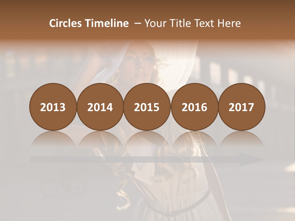 Headwear Female Street PowerPoint Template