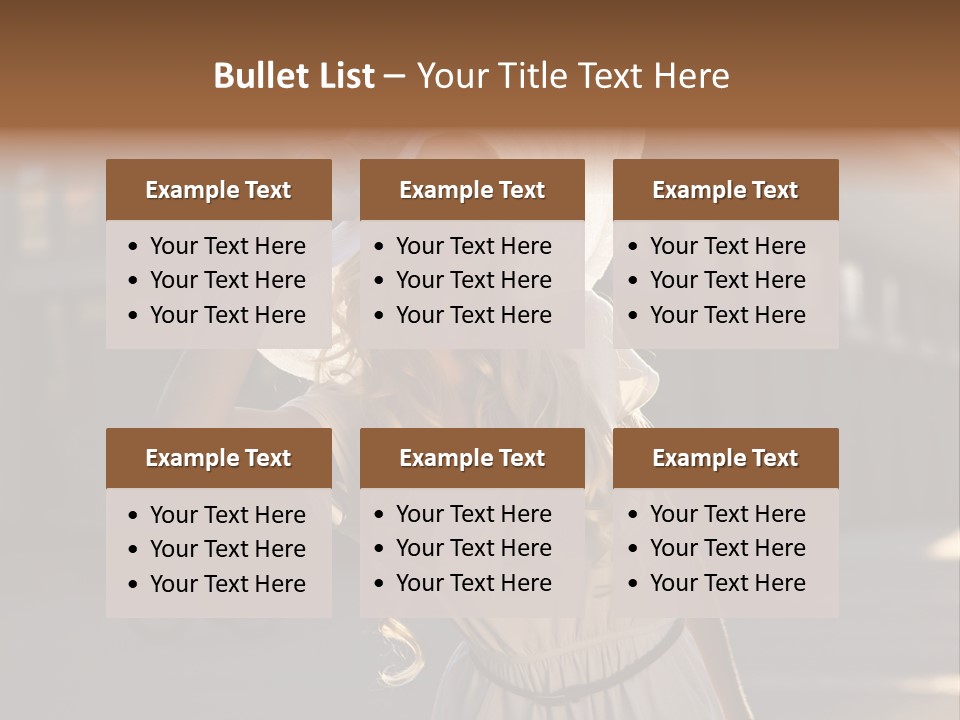 Headwear Female Street PowerPoint Template