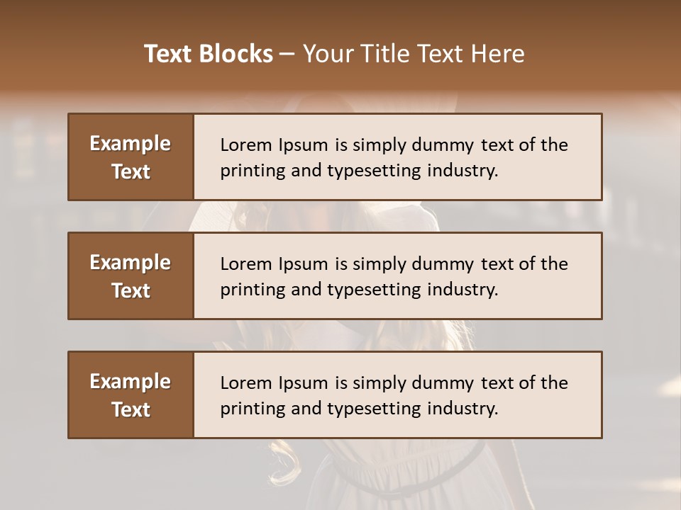 Headwear Female Street PowerPoint Template