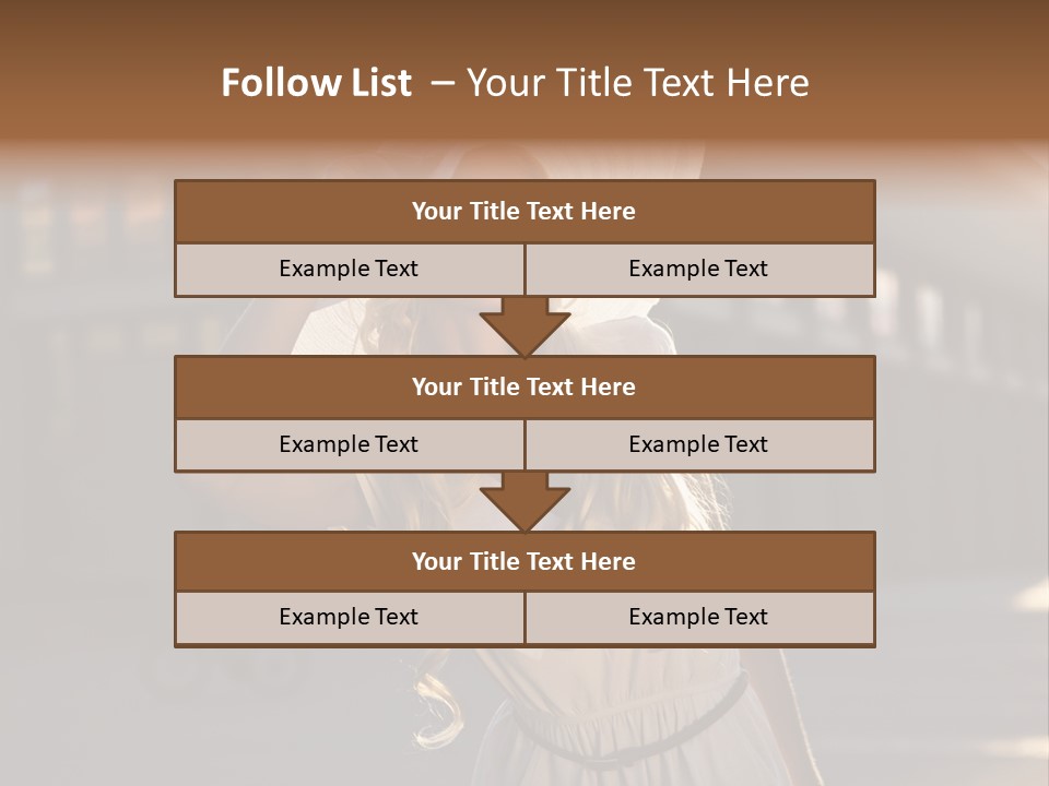 Headwear Female Street PowerPoint Template