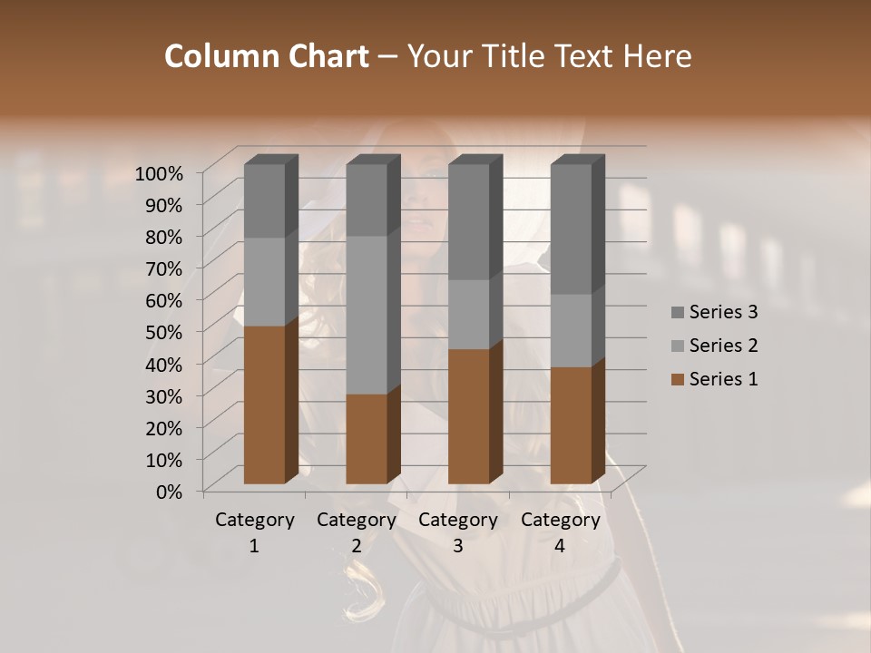 Headwear Female Street PowerPoint Template