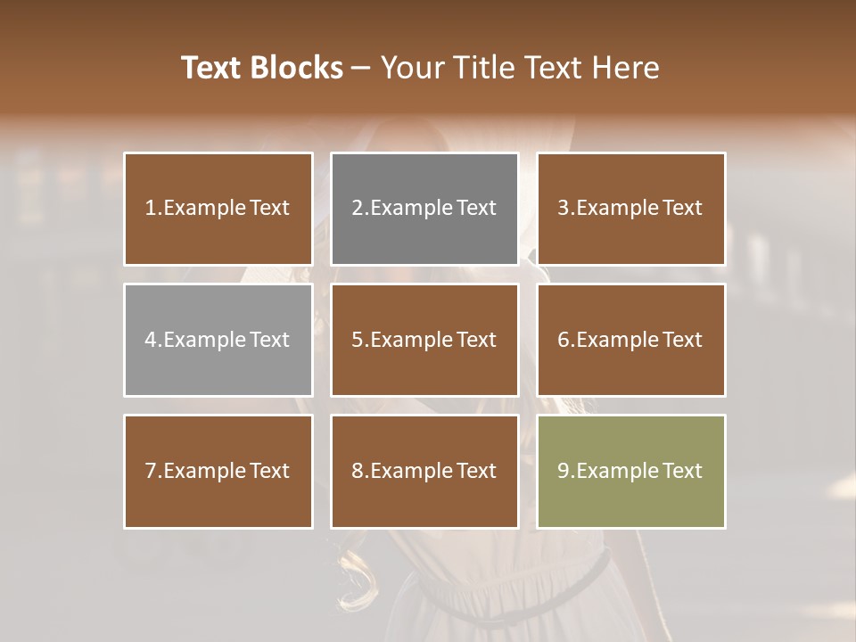 Headwear Female Street PowerPoint Template