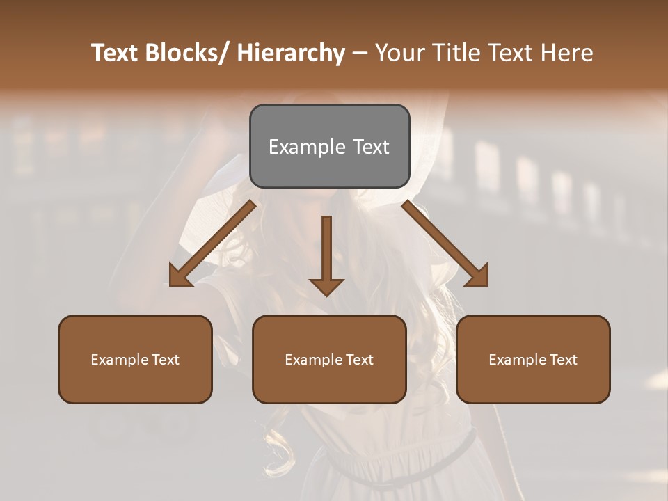 Headwear Female Street PowerPoint Template