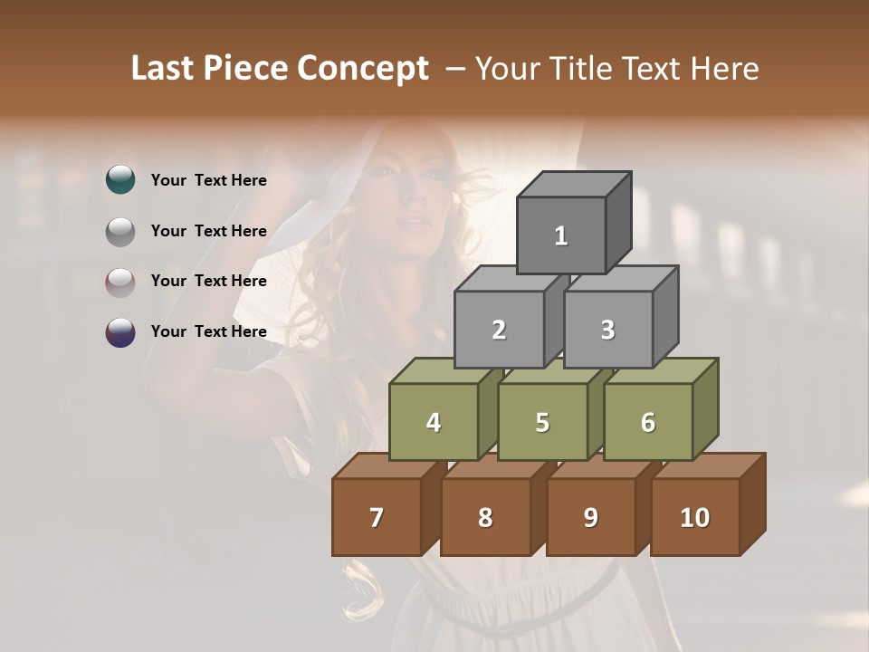 Headwear Female Street PowerPoint Template