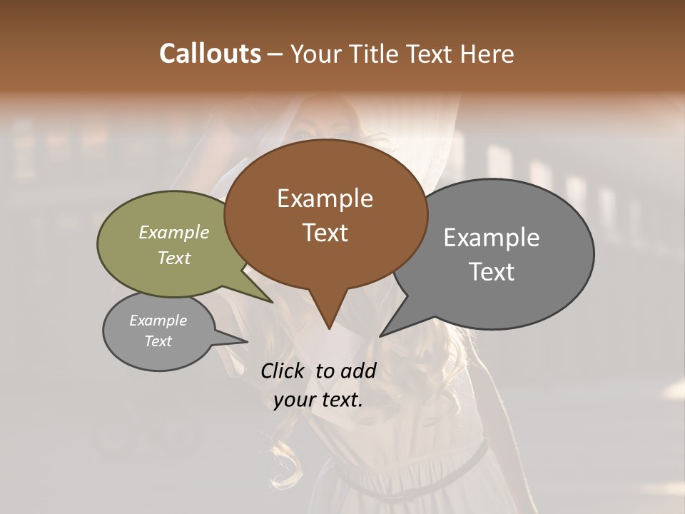 Headwear Female Street PowerPoint Template