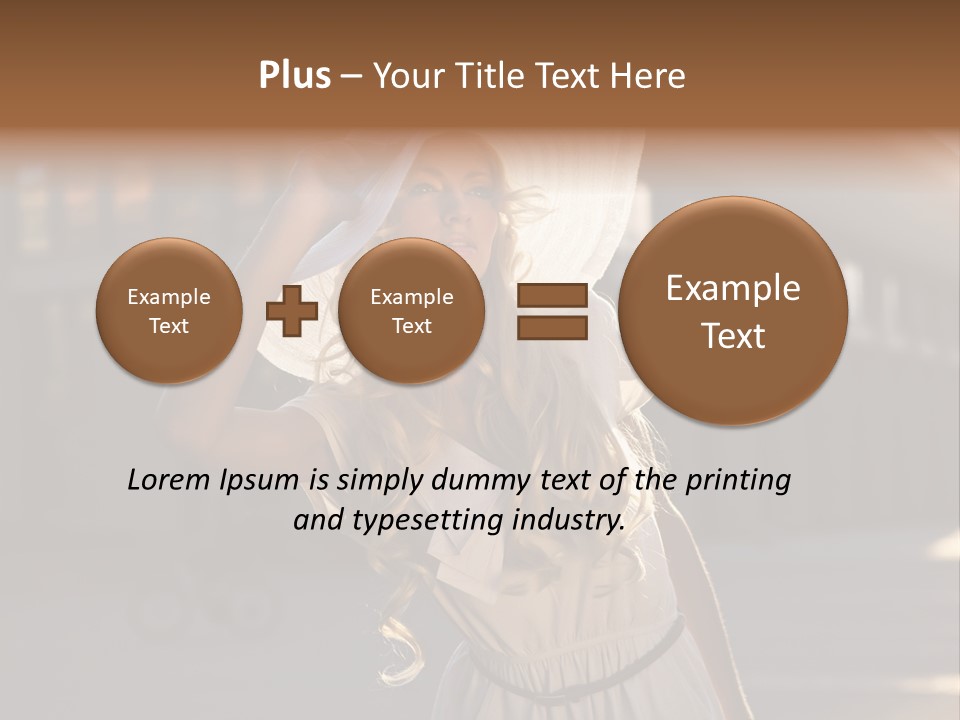 Headwear Female Street PowerPoint Template