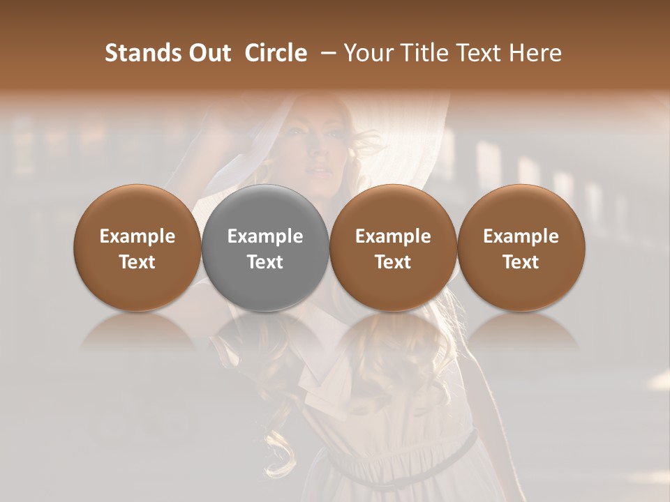 Headwear Female Street PowerPoint Template