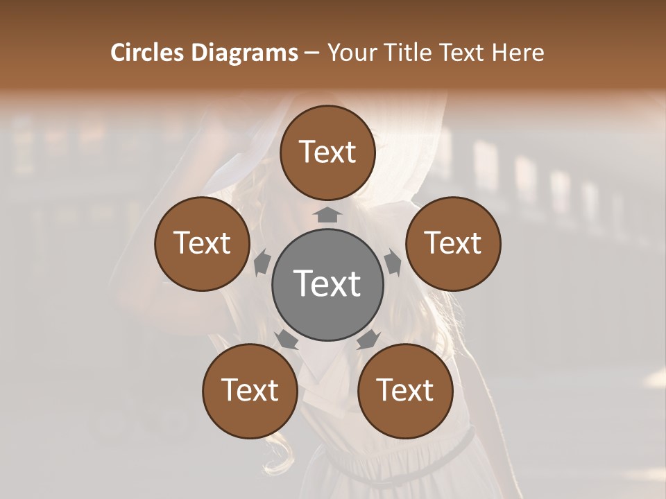 Headwear Female Street PowerPoint Template