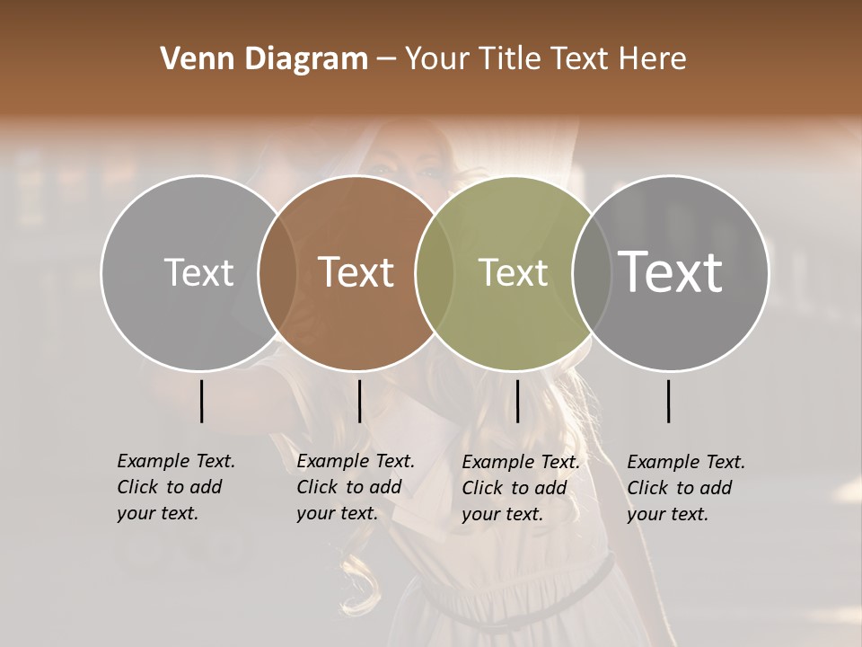 Headwear Female Street PowerPoint Template