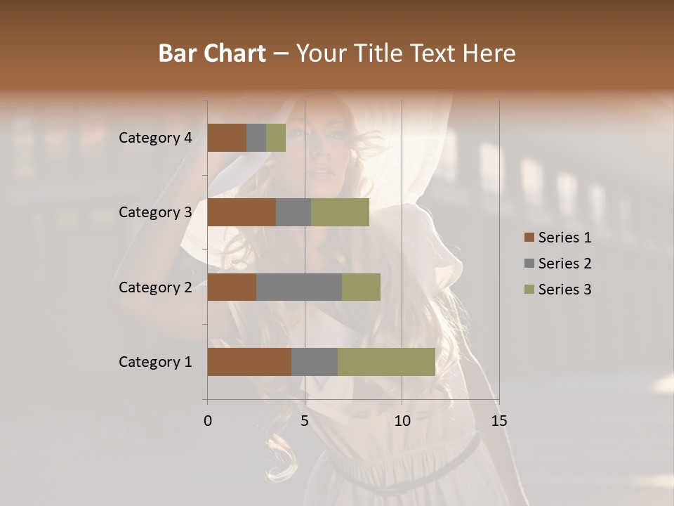 Headwear Female Street PowerPoint Template