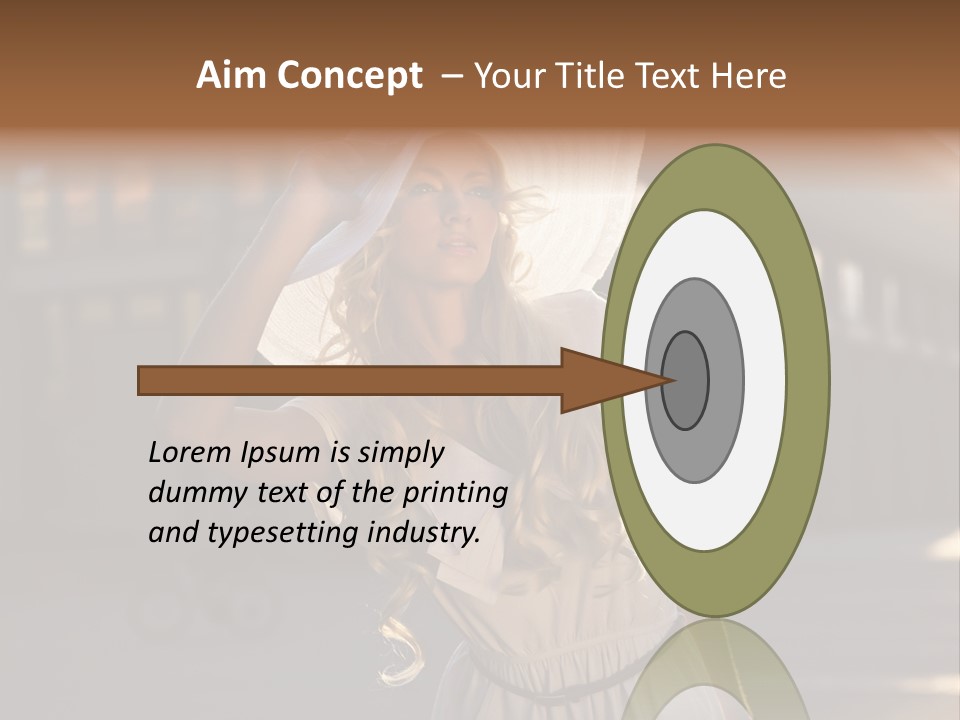 Headwear Female Street PowerPoint Template