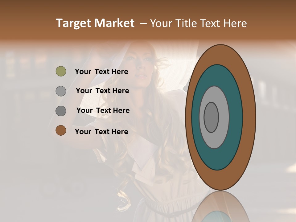 Headwear Female Street PowerPoint Template