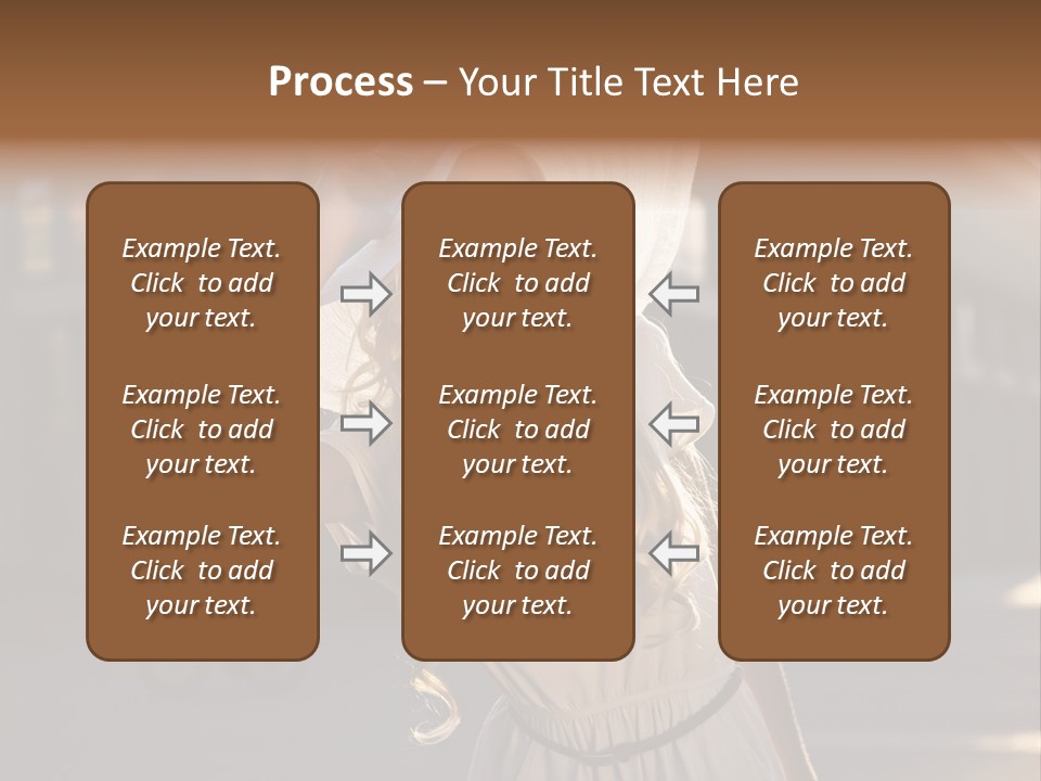 Headwear Female Street PowerPoint Template