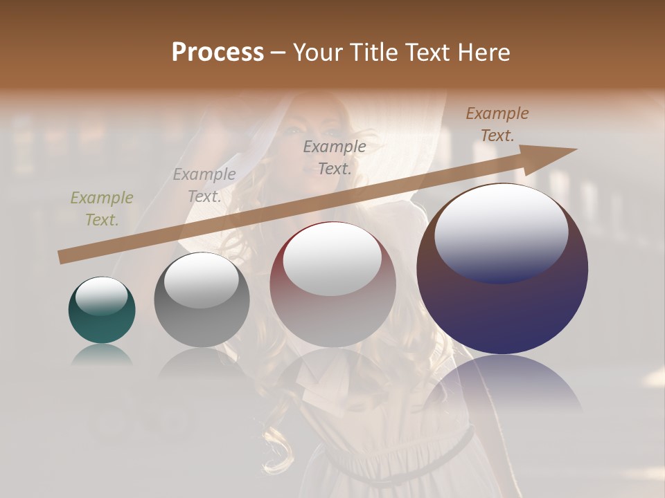 Headwear Female Street PowerPoint Template