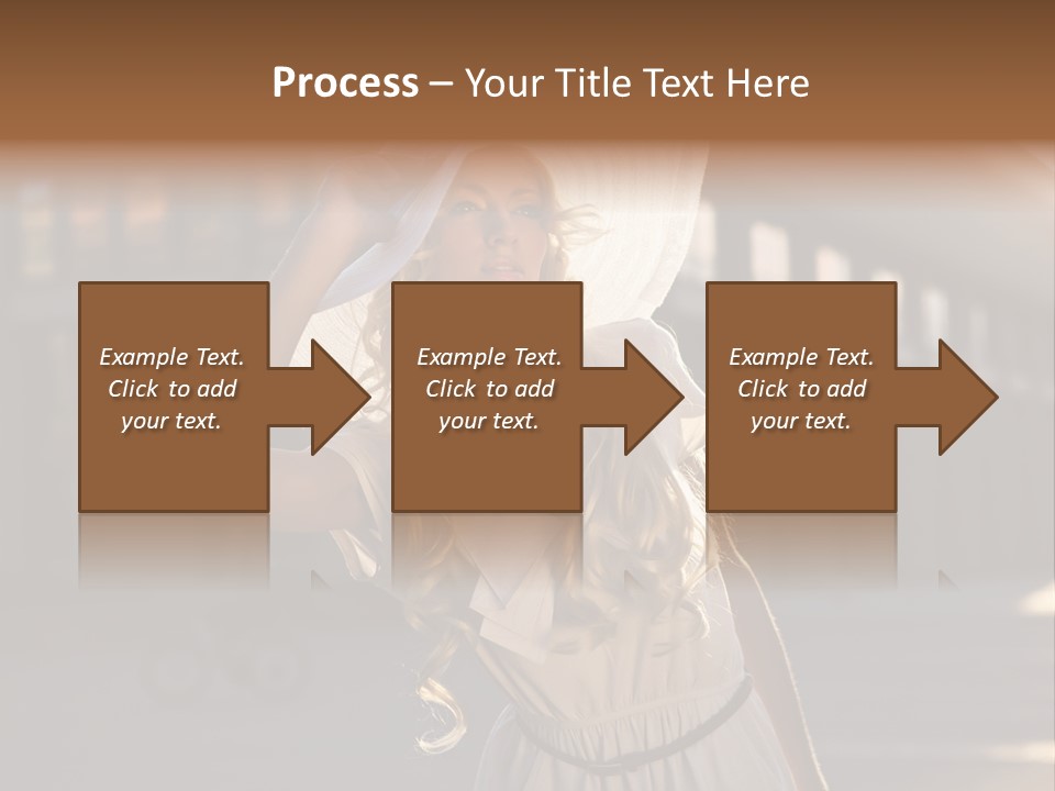 Headwear Female Street PowerPoint Template