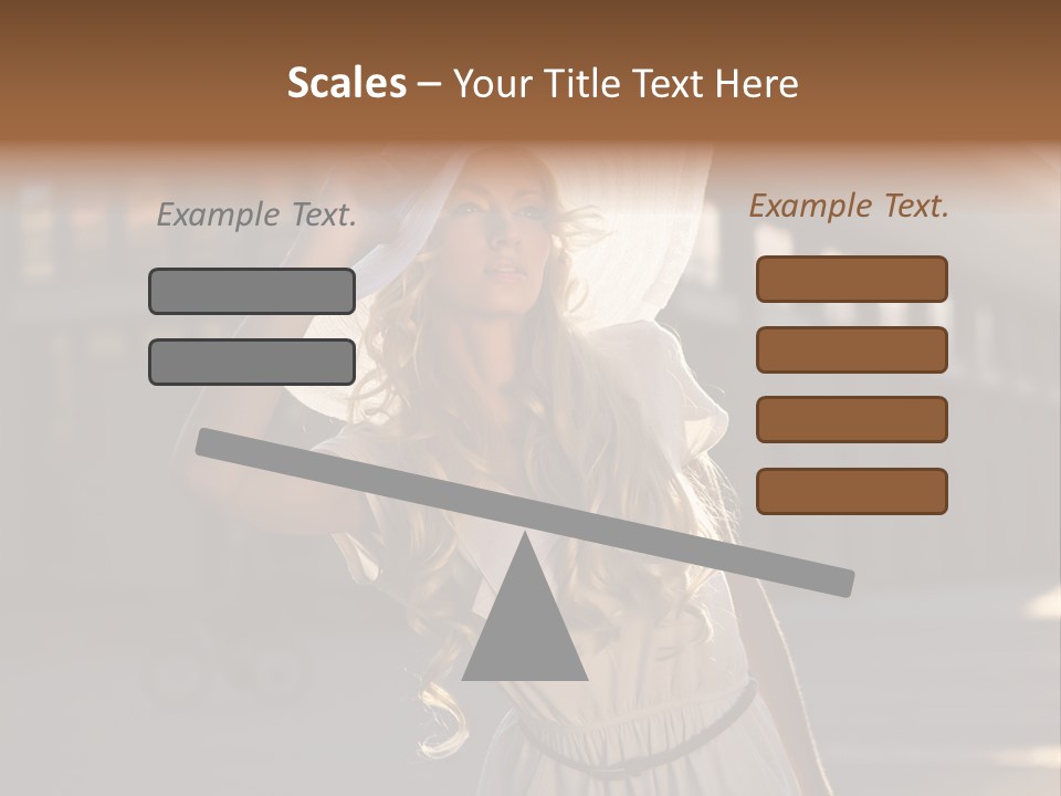 Headwear Female Street PowerPoint Template