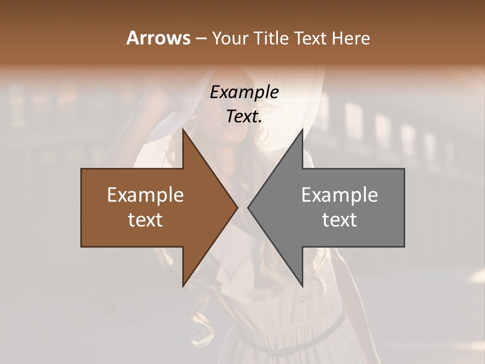 Headwear Female Street PowerPoint Template