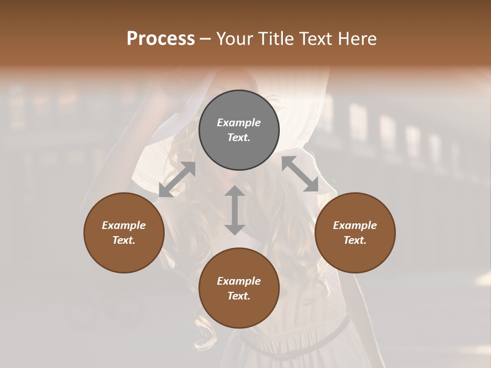 Headwear Female Street PowerPoint Template