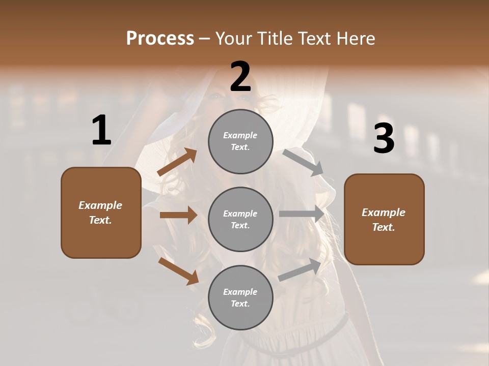 Headwear Female Street PowerPoint Template