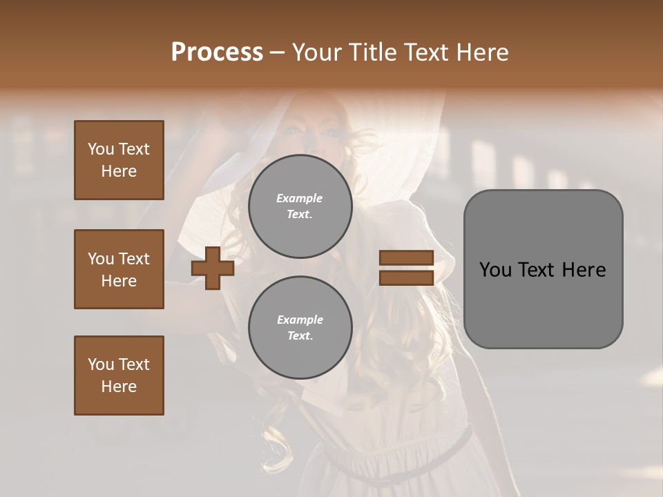 Headwear Female Street PowerPoint Template