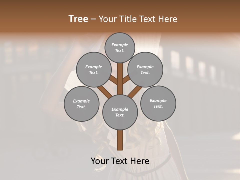 Headwear Female Street PowerPoint Template