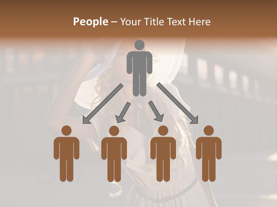 Headwear Female Street PowerPoint Template